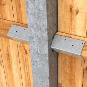 Galvanised Mortice Arris Rail Bracket – 200mm x 62mm x 62mm (Pack of 1)
